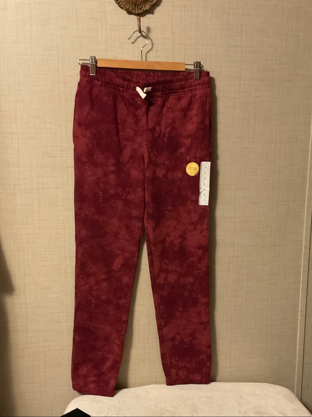 Cat & Jack Kids Maroon Tie-Dye Jogger Sweatpants